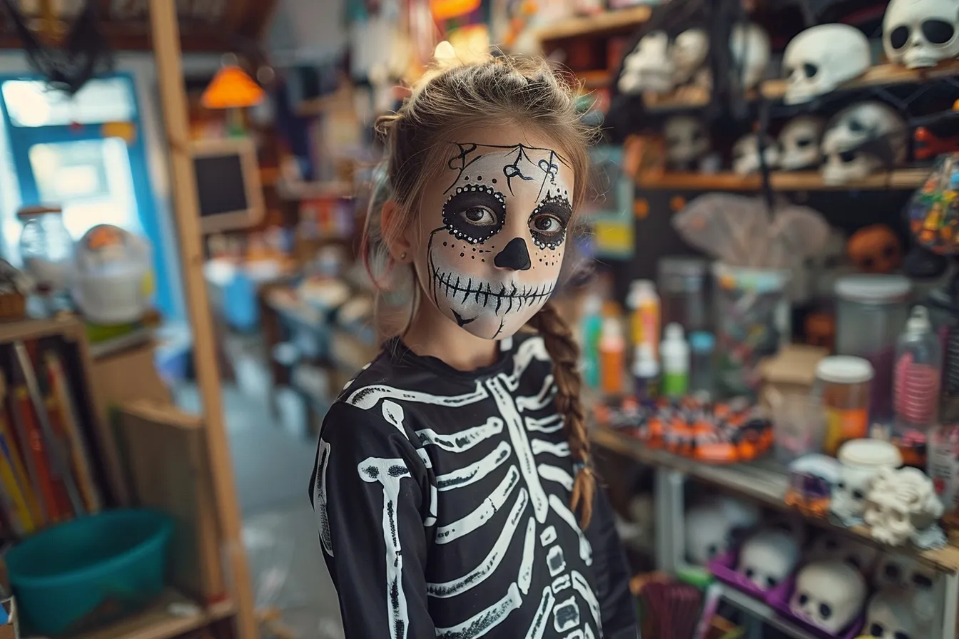 Création facile: comment réaliser un déguisement de squelette pour fille soi-même