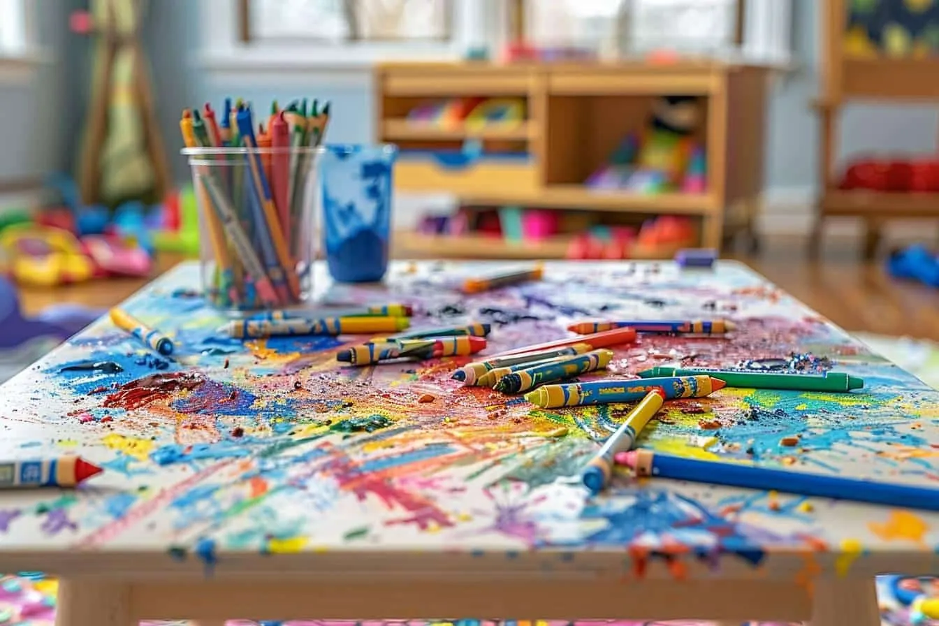 Comment nettoyer une table de coloriage après utilisation ?