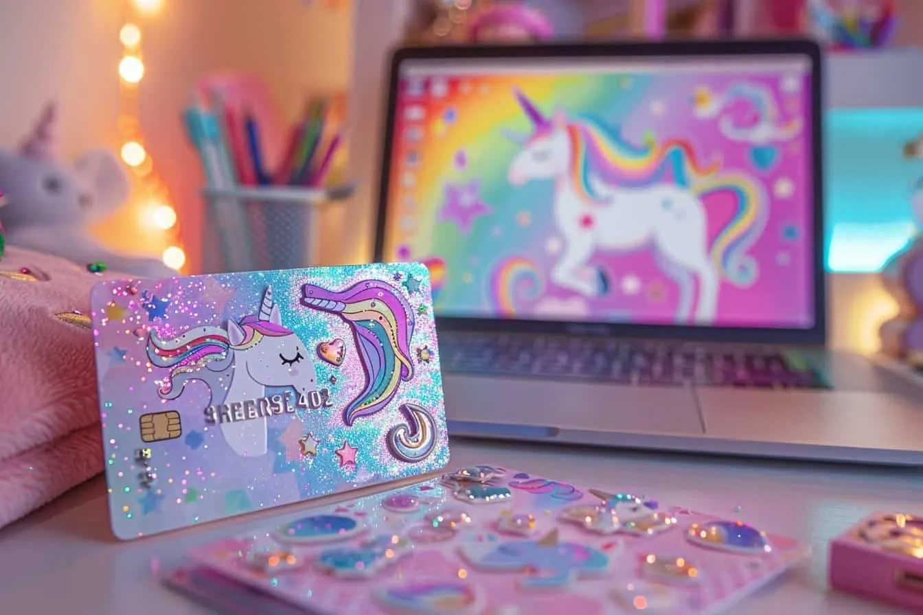 Stickers Licorne pour un Look Enchanté sur votre Carte Bancaire