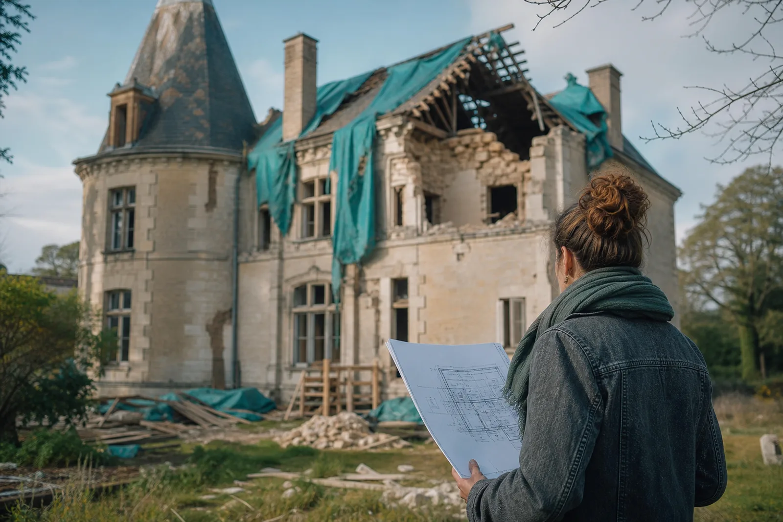 Petit château en ruine à vendre pour 1 euro : les techniques de rénovation à envisager