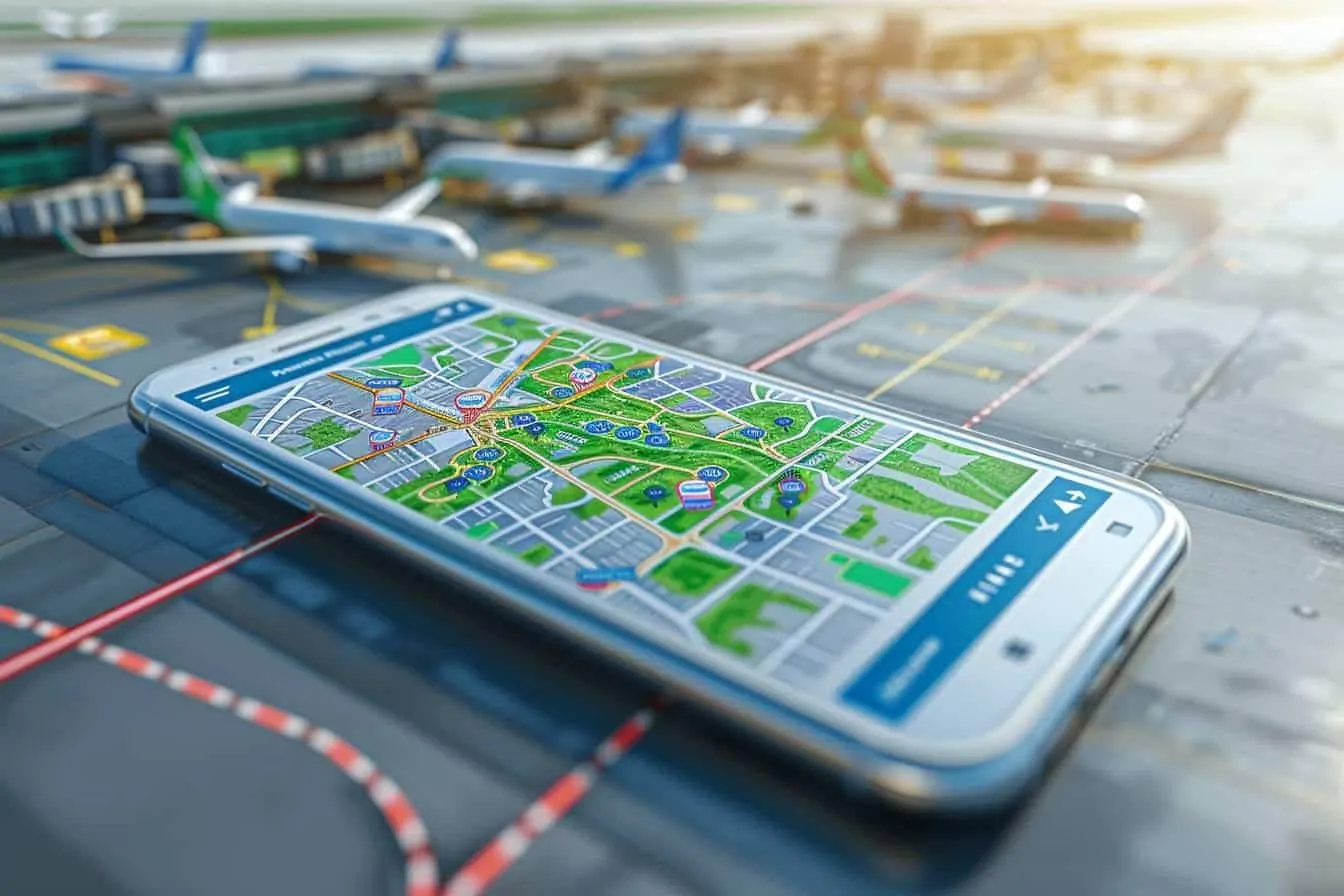 il existe-il des applications pour trouver un parking près de l’aéroport?