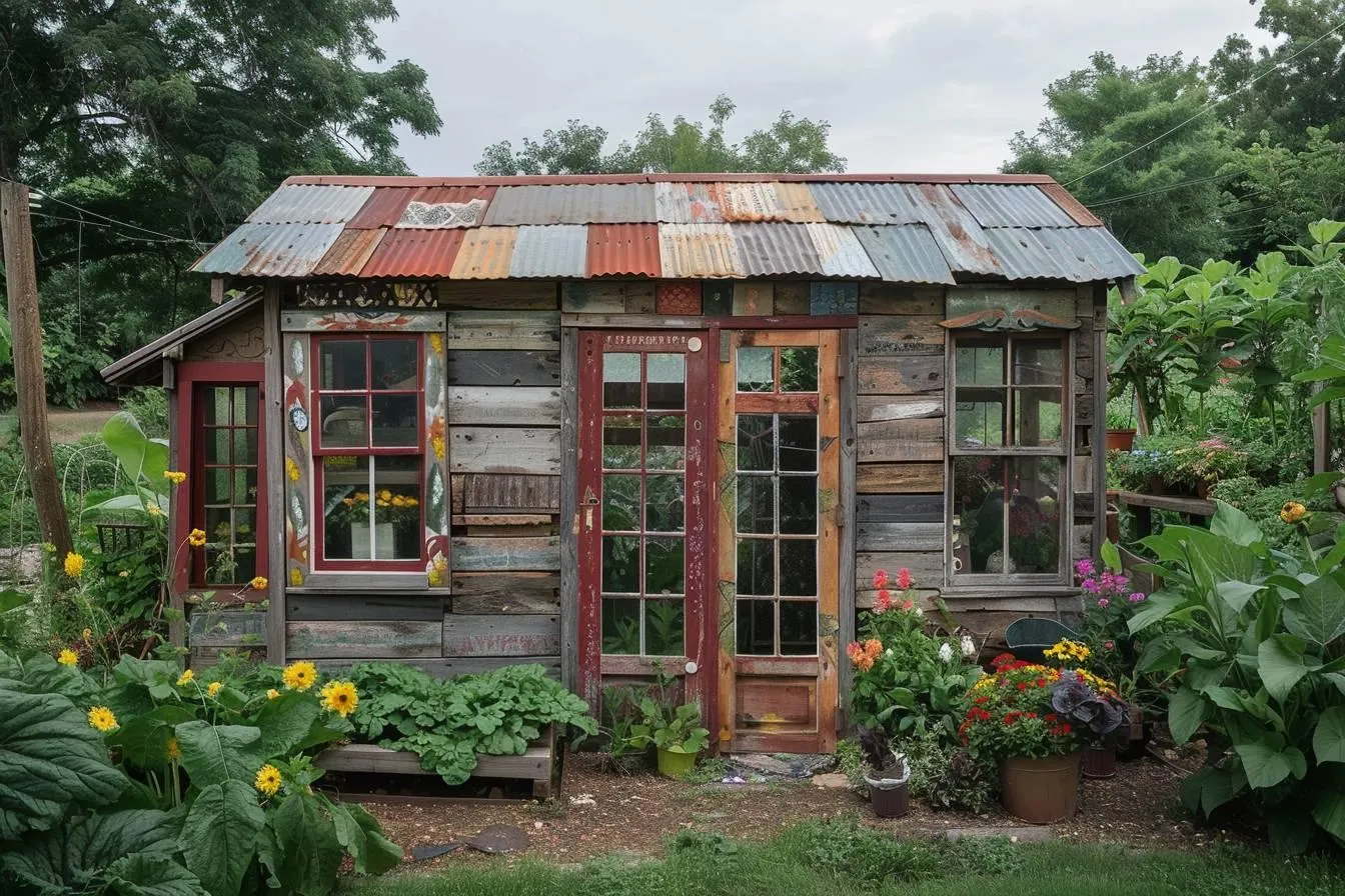 Comment construire un bel abri de jardin original avec des matériaux de récupération