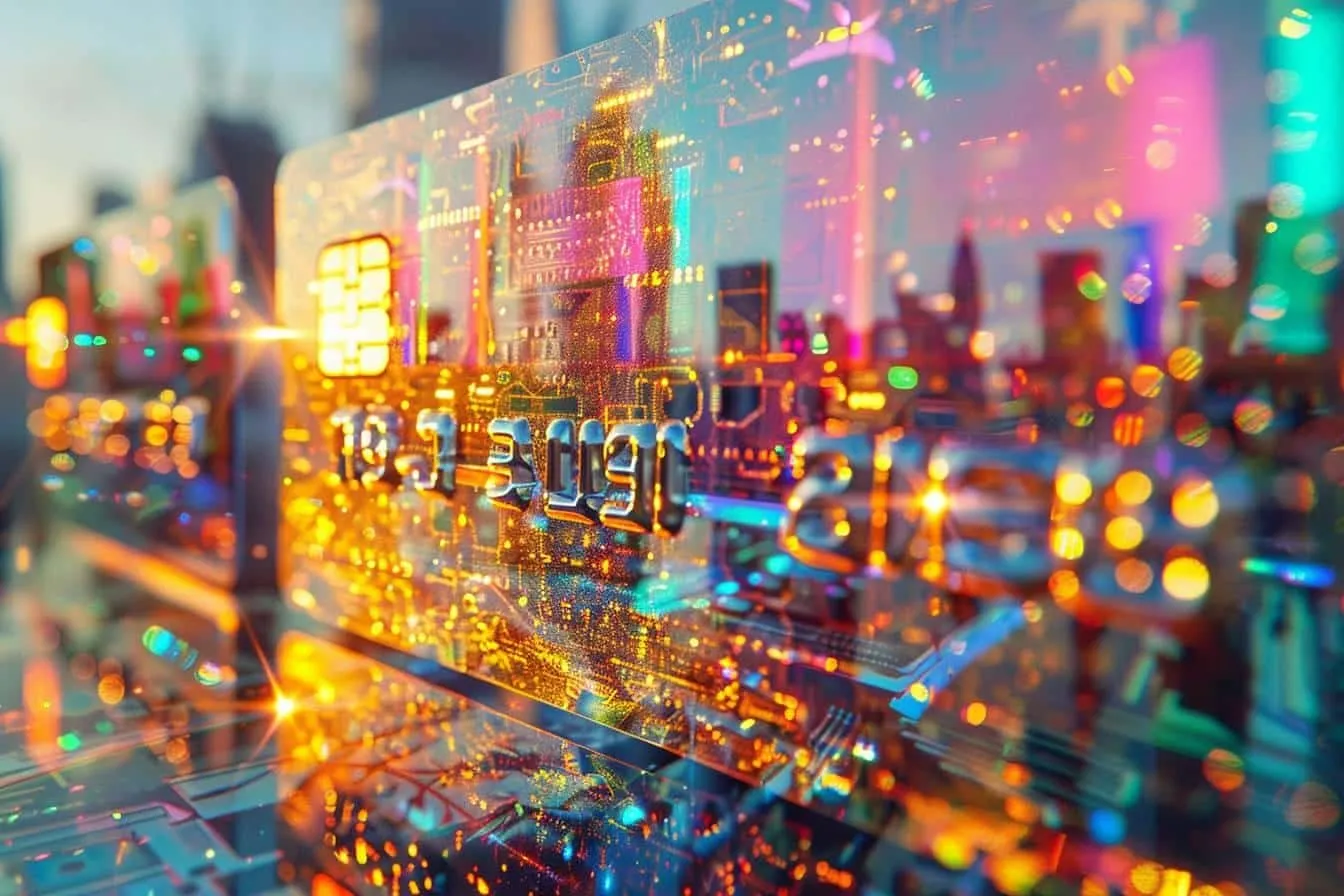Stickers de Carte Bancaire Holographiques pour un Look Futuriste