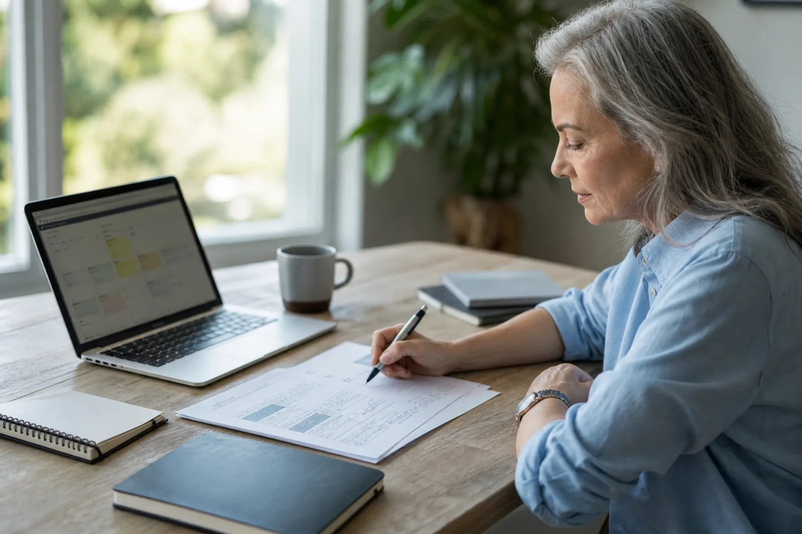 Éditeur web au travail sur une stratégie de contenu SEO pour une PME