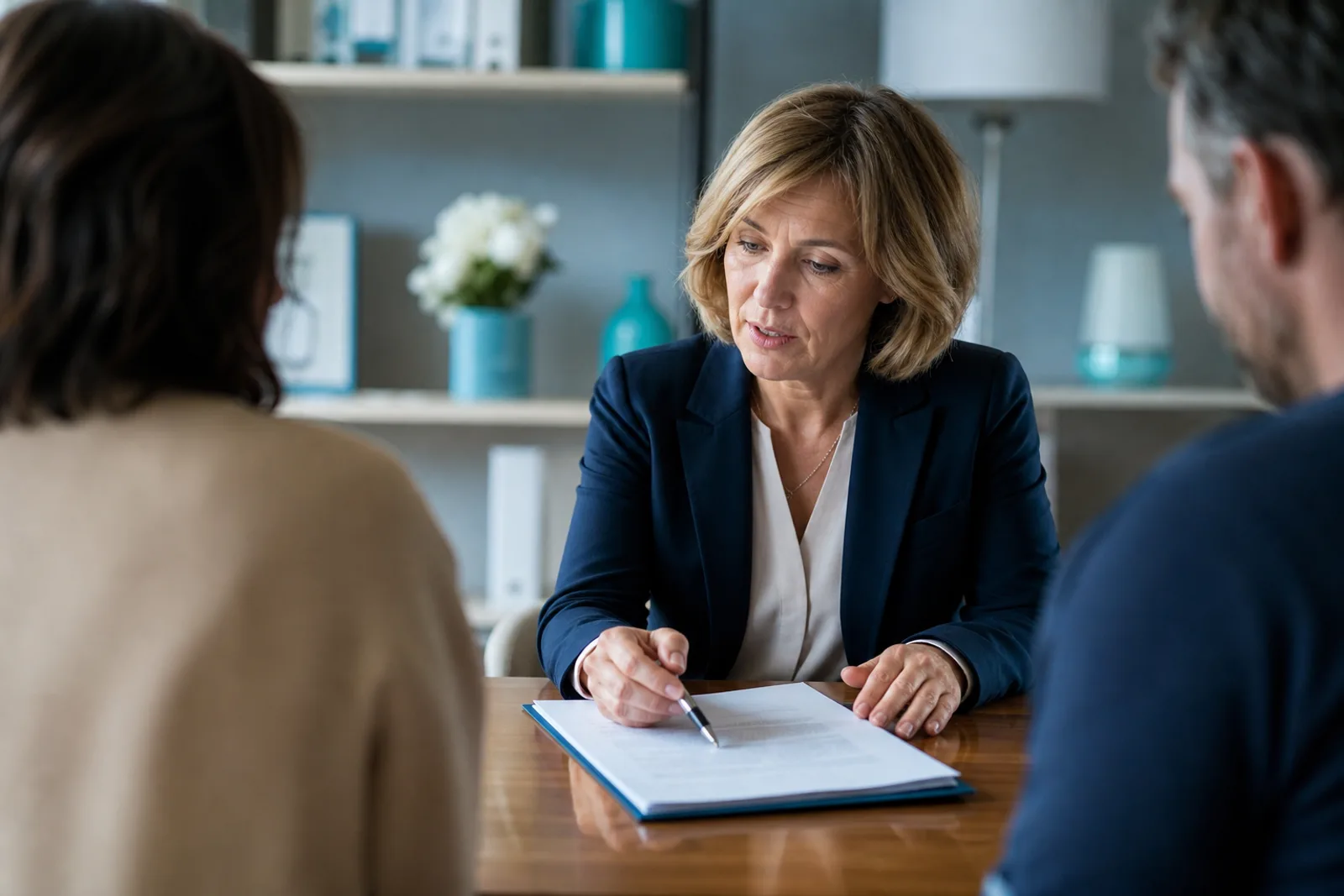 Stylo posé sur un formulaire de contrat d'assurance-vie, lumière naturelle douce, ambiance feutrée.